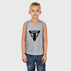 Майка детская хлопок Triumph Мото Лого Z, цвет: меланж — фото 2