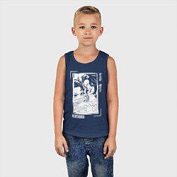 Майка детская хлопок Kamado Tanjiro Nezuko Kamado, цвет: тёмно-синий — фото 2