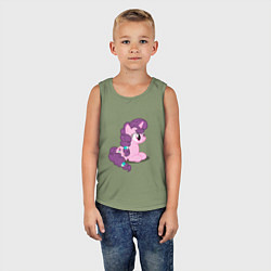 Майка детская хлопок Pony Pink Mammal Purple - Litt, цвет: авокадо — фото 2