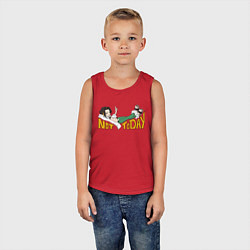 Майка детская хлопок Not Today, цвет: красный — фото 2
