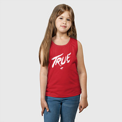 Майка детская хлопок TRUE AVICII, цвет: красный — фото 2