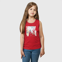 Майка детская хлопок Нижегородский трамвай, цвет: красный — фото 2