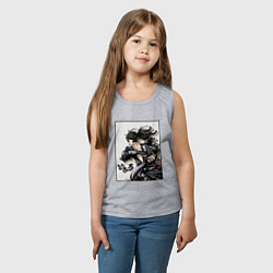 Майка детская хлопок Хяккимару Дороро Z, цвет: меланж — фото 2