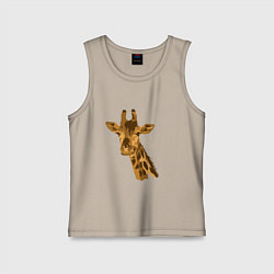 Майка детская хлопок Жираф Жора, цвет: миндальный