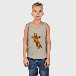 Майка детская хлопок Жираф Жора, цвет: миндальный — фото 2