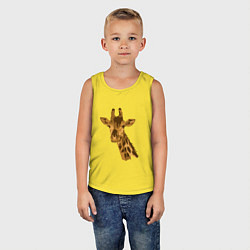 Майка детская хлопок Жираф Жора, цвет: желтый — фото 2