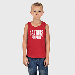 Майка детская хлопок Nautilus Pompilius логотип, цвет: красный — фото 2