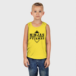 Майка детская хлопок Ninjas In Pyjamas, цвет: желтый — фото 2