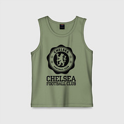 Майка детская хлопок Chelsea FC: Emblem, цвет: авокадо