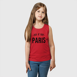 Майка детская хлопок PARIS SAINT-GERMAIN, цвет: красный — фото 2