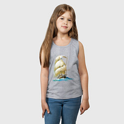 Майка детская хлопок Вперед к мечте, цвет: меланж — фото 2