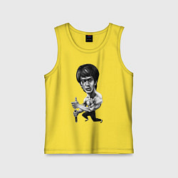 Майка детская хлопок Bruce Lee, цвет: желтый