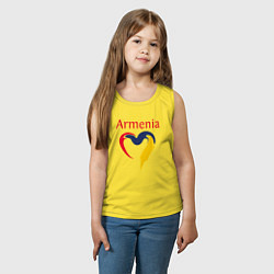 Майка детская хлопок Armenia Heart, цвет: желтый — фото 2