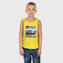 Майка детская хлопок Toyota Gazoo Racing - легендарная спортивная коман, цвет: желтый — фото 2