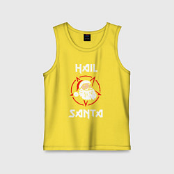 Майка детская хлопок Hail Santa, цвет: желтый