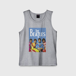 Майка детская хлопок The Beatles - world legend!, цвет: меланж