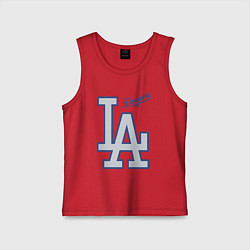 Майка детская хлопок Los Angeles Dodgers - baseball team, цвет: красный