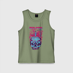 Детская майка Череп с бассейном