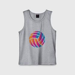Майка детская хлопок Ball Volleyball, цвет: меланж
