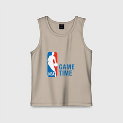Майка детская хлопок NBA Game Time, цвет: миндальный