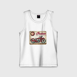 Майка детская хлопок Indian motorcycle 1901, цвет: белый