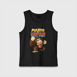 Майка детская хлопок Mario Donkey Kong Nintendo Gorilla, цвет: черный