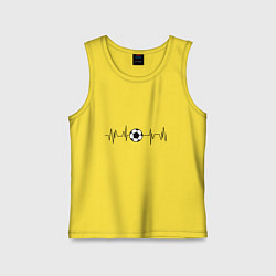 Детская майка Футбольный мяч в кардиограмме