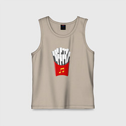 Детская майка Картошка Фри Клавиши Фортепиано