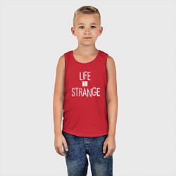 Майка детская хлопок Life Is Strange - лого, цвет: красный — фото 2
