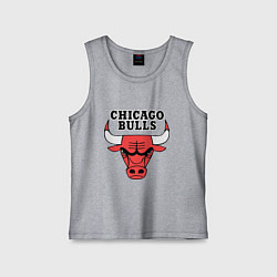 Майка детская хлопок Chicago Bulls, цвет: меланж