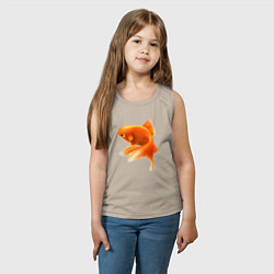 Майка детская хлопок Китайский карась - Золотая рыбка, цвет: миндальный — фото 2