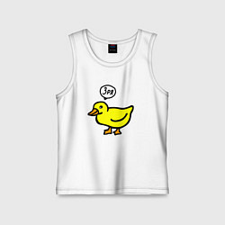 Майка детская хлопок Утка осуждает, цвет: белый