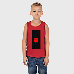 Майка детская хлопок Кровавая луна самурая, цвет: красный — фото 2
