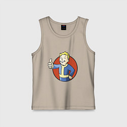 Майка детская хлопок Vault boy like, цвет: миндальный