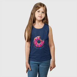 Майка детская хлопок Donut - Worry, цвет: тёмно-синий — фото 2
