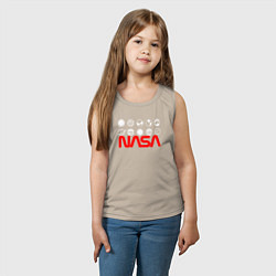 Майка детская хлопок Nasa кометы, цвет: миндальный — фото 2