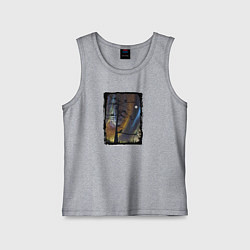 Детская майка Кошки на дереве и северное сияние