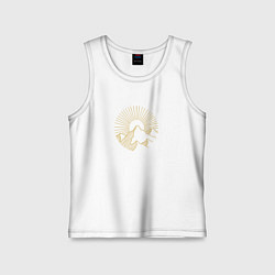 Детская майка Горы и солнце в круге