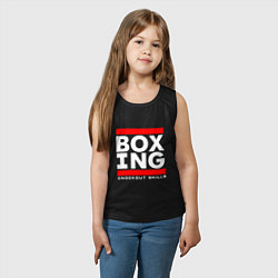 Майка детская хлопок Boxing cnockout skills light, цвет: черный — фото 2