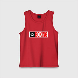 Майка детская хлопок Ring of boxing, цвет: красный