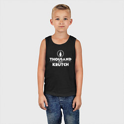 Майка детская хлопок Thousand Foot Krutch белое лого, цвет: черный — фото 2