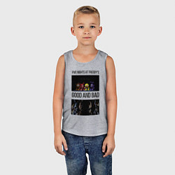 Майка детская хлопок Freddy good and bad, цвет: меланж — фото 2