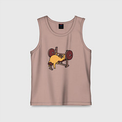 Детская майка Мопс - крутой пауэрлифтер!