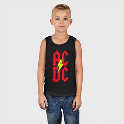 Майка детская хлопок AC DC logo, цвет: черный — фото 2