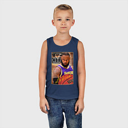 Майка детская хлопок NBA легенды Леброн Джеймс, цвет: тёмно-синий — фото 2