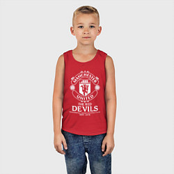 Майка детская хлопок Манчестер Юнайтед дьяволы, цвет: красный — фото 2