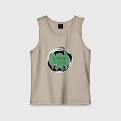 Майка детская хлопок Мультяшный Ктулху, цвет: миндальный