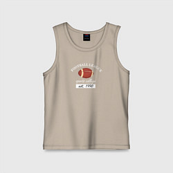 Майка детская хлопок Лига американского футбола, цвет: миндальный