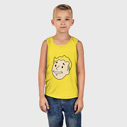 Майка детская хлопок Vault boy head, цвет: желтый — фото 2