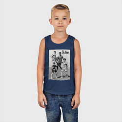 Майка детская хлопок Молодые музыканты на пляже, цвет: тёмно-синий — фото 2